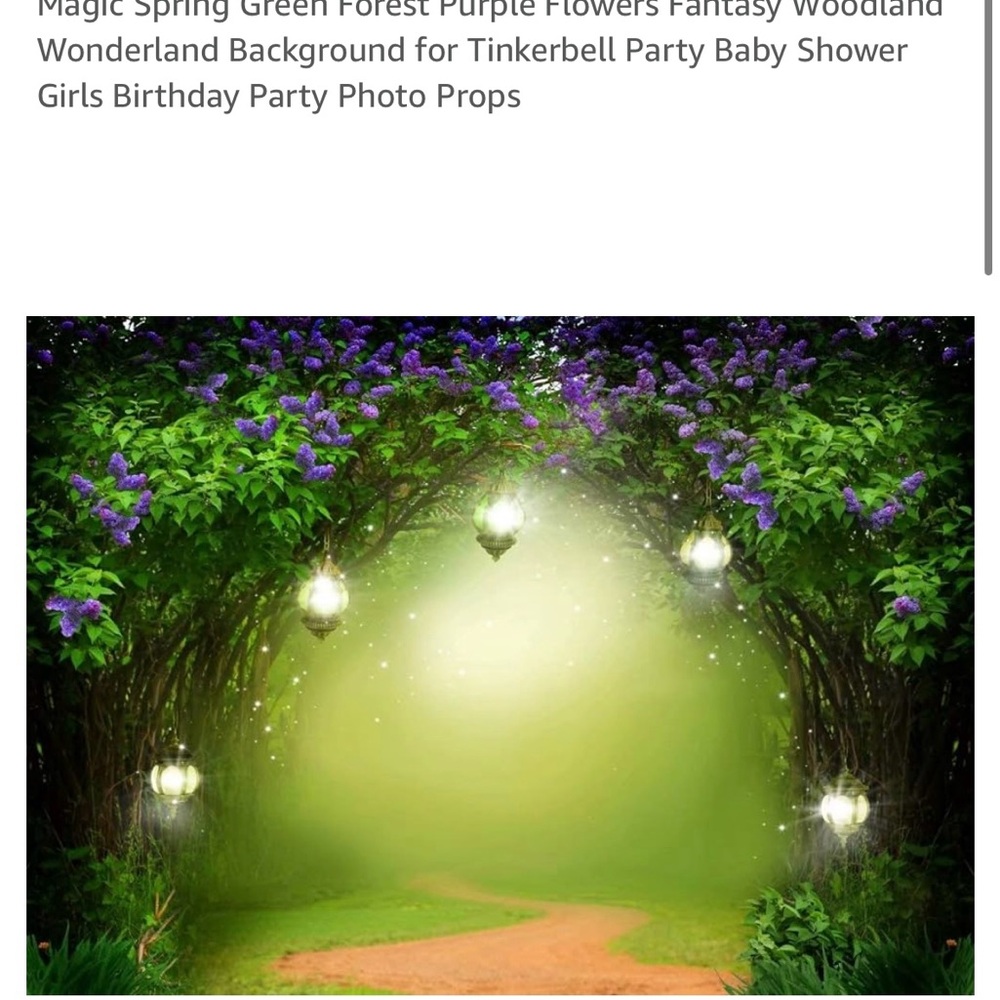 Fairy garden fantasy backdrop